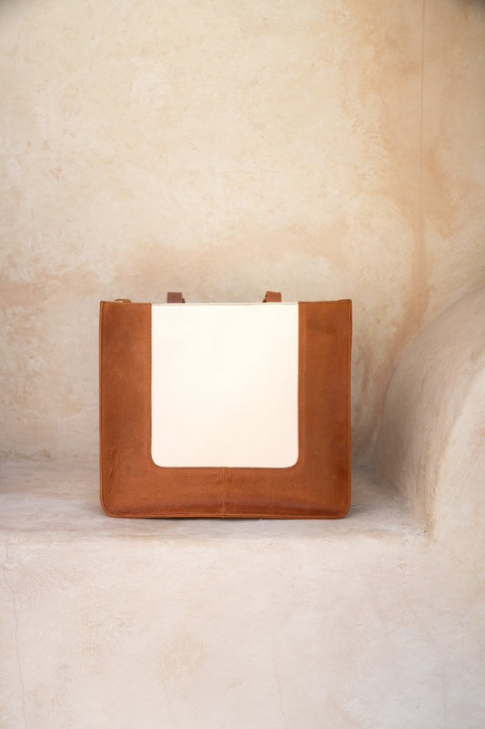 Hobo and Hatch - Petra Tote Bag - Chestnut Antique