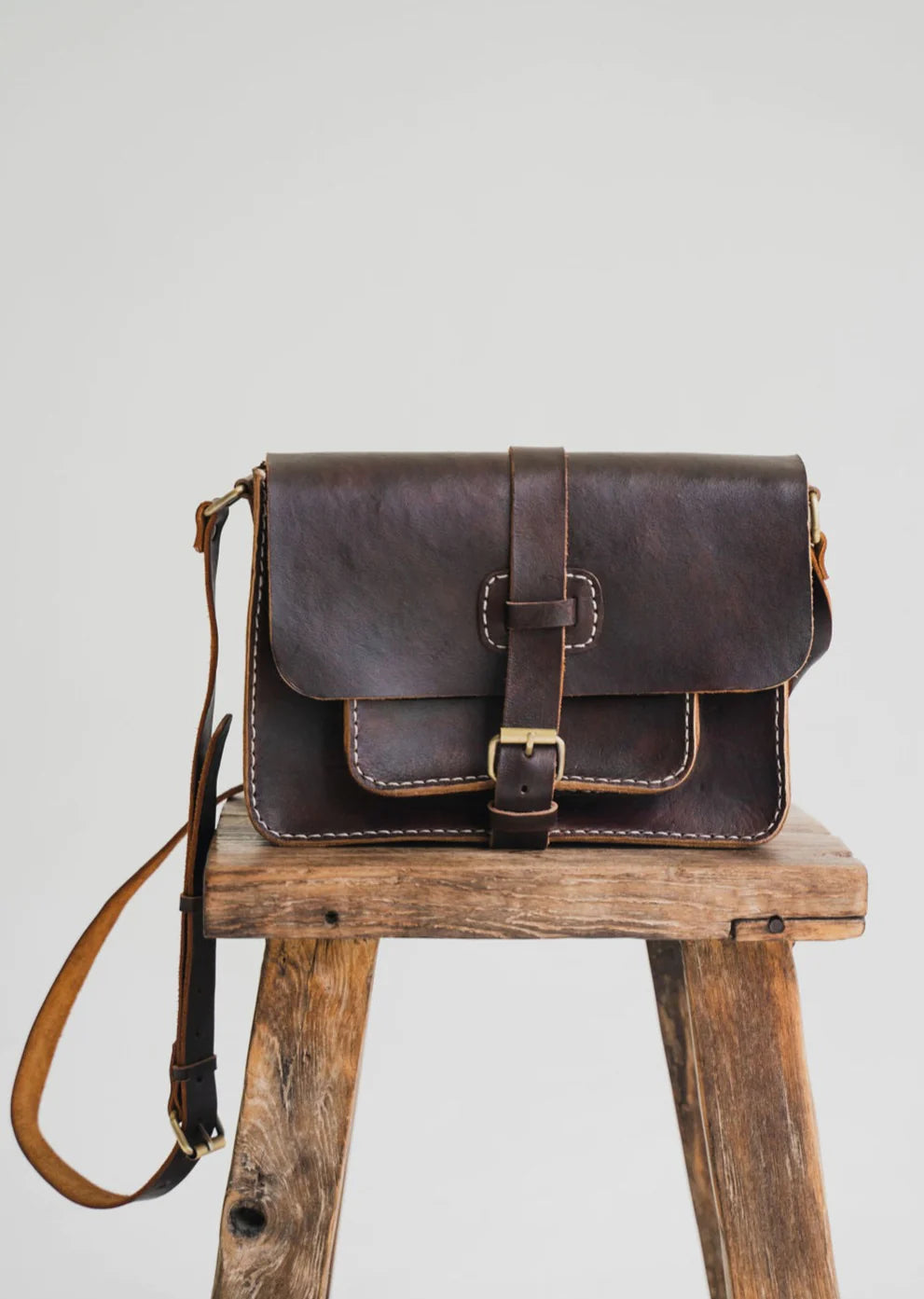 Hobo and Hatch - Rising Sun Satchel - Vintage Brown