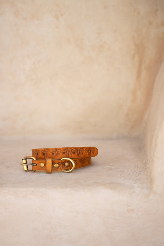 Hobo and Hatch - Palms Leather Collar - Vintage Tan