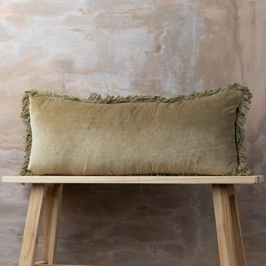 Saarde - Velvet Fringed Cushion Range - Bolster