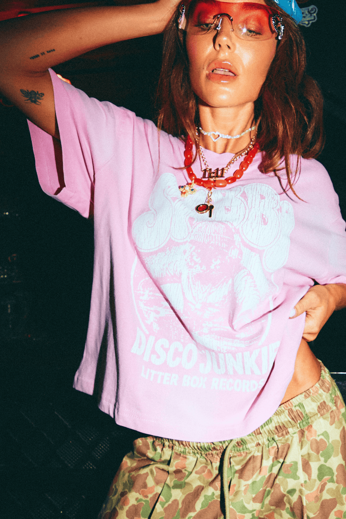 Sabbi - DJ Cat Tee - Pink