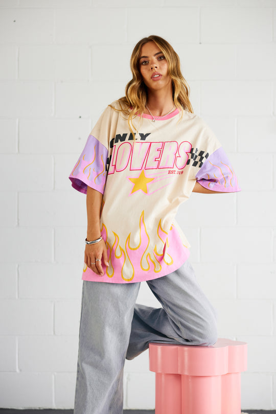 Only Lovers Left - Moto Tee - Cream - Coming Soon