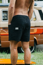 Load image into Gallery viewer, Ottway The Label - Miller Shorts - Textured Linen Short - Black - Unisex
