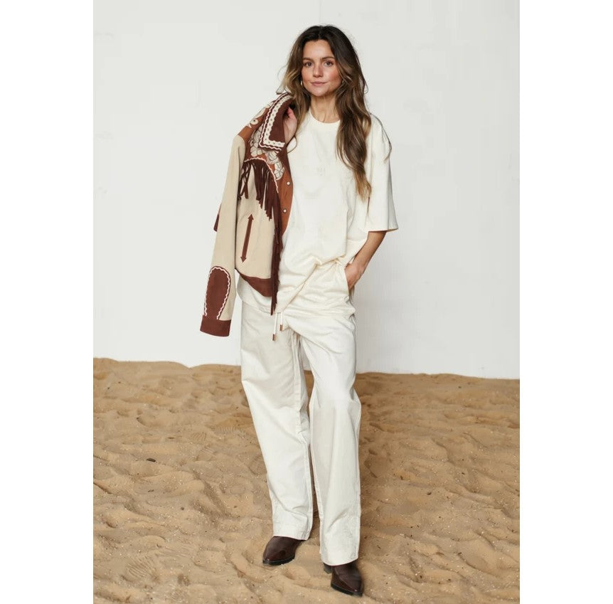 FARMER By Whitney - Paisley Emboss Drawstring Pant
