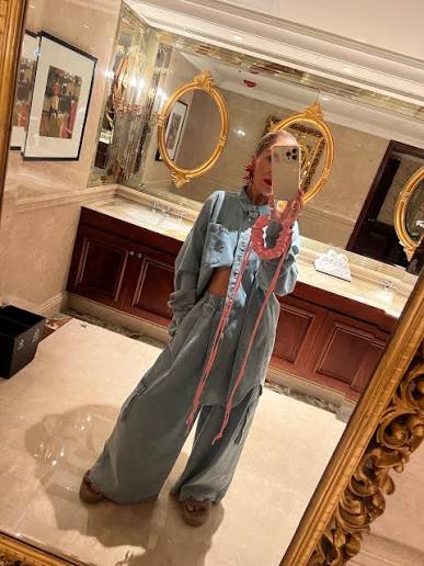 La Boheme Girls - Ezra Pants - Denim Blue