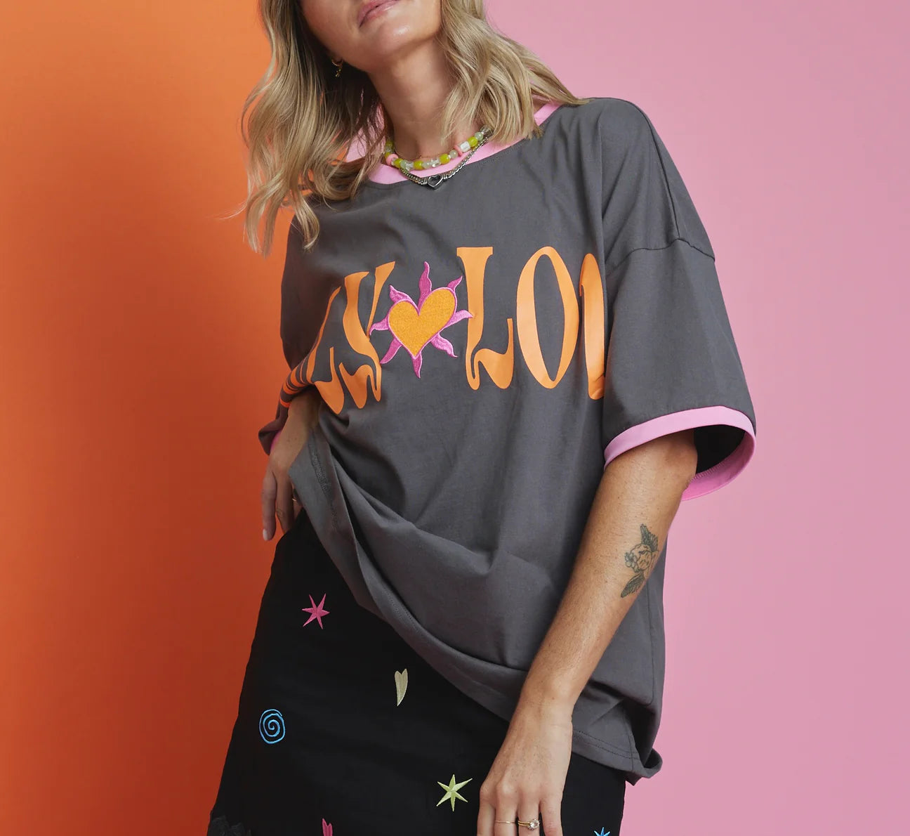 Only Lovers Left - Only Love Tee - Charcoal