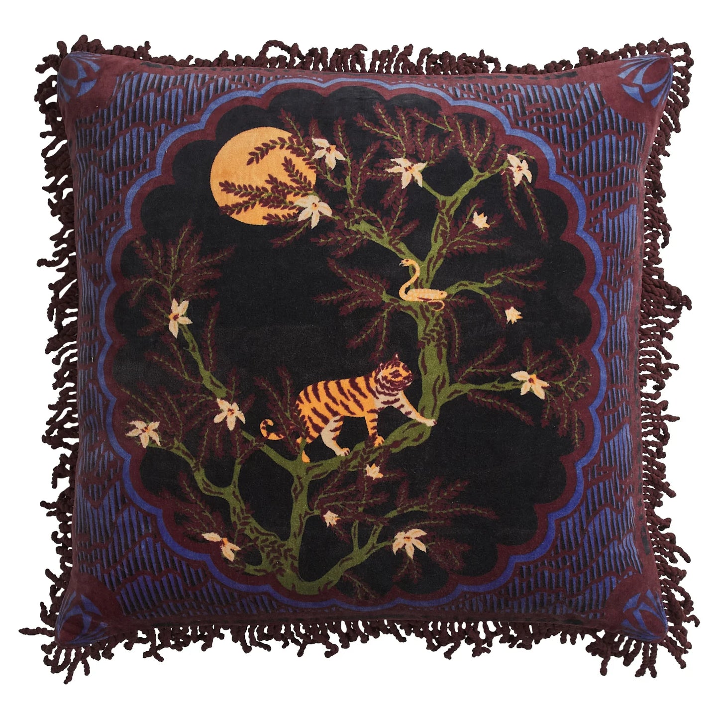 Sage X Clare - Andrea Velvet Cushion - Ink