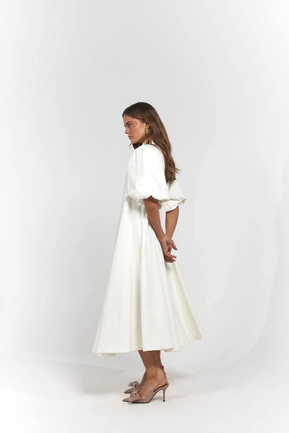 La Boheme Girls - Peyton Midi Dress - Denim Cloud
