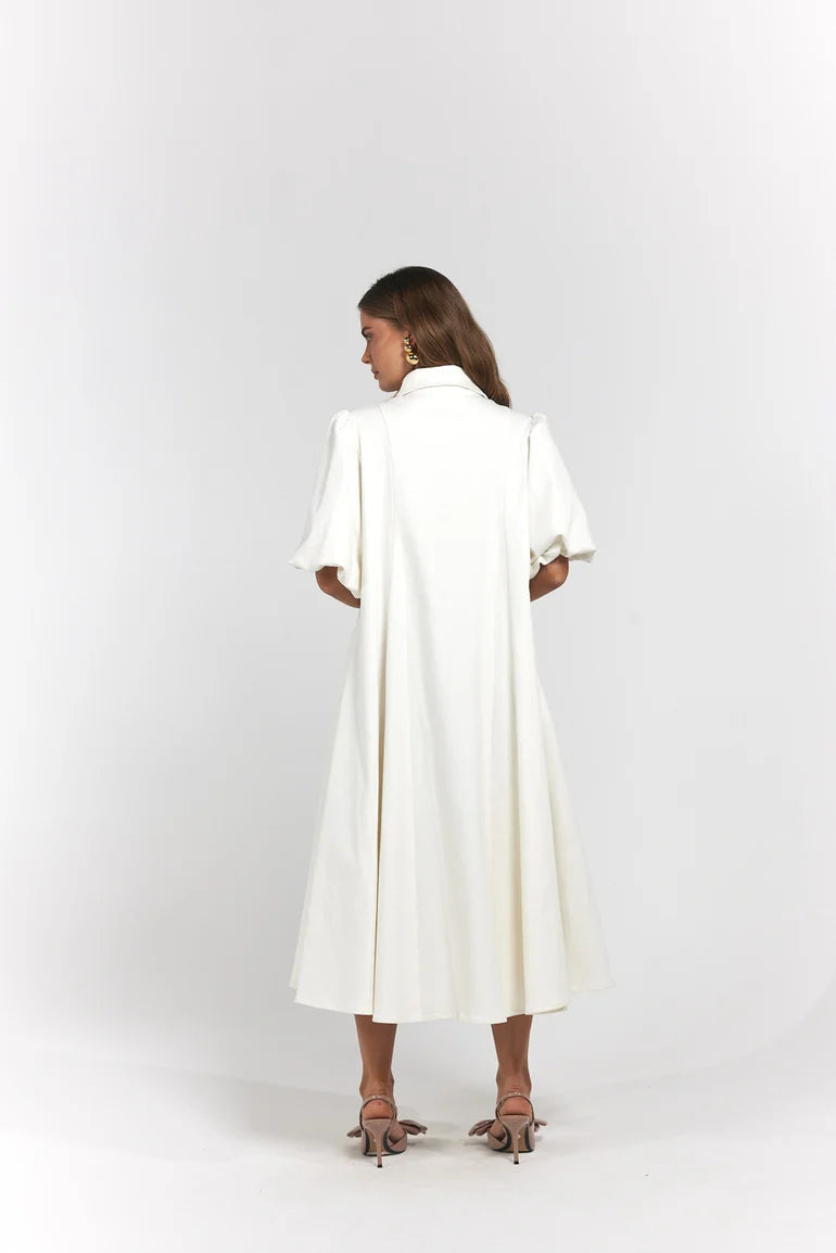 La Boheme Girls - Peyton Midi Dress - Denim Cloud