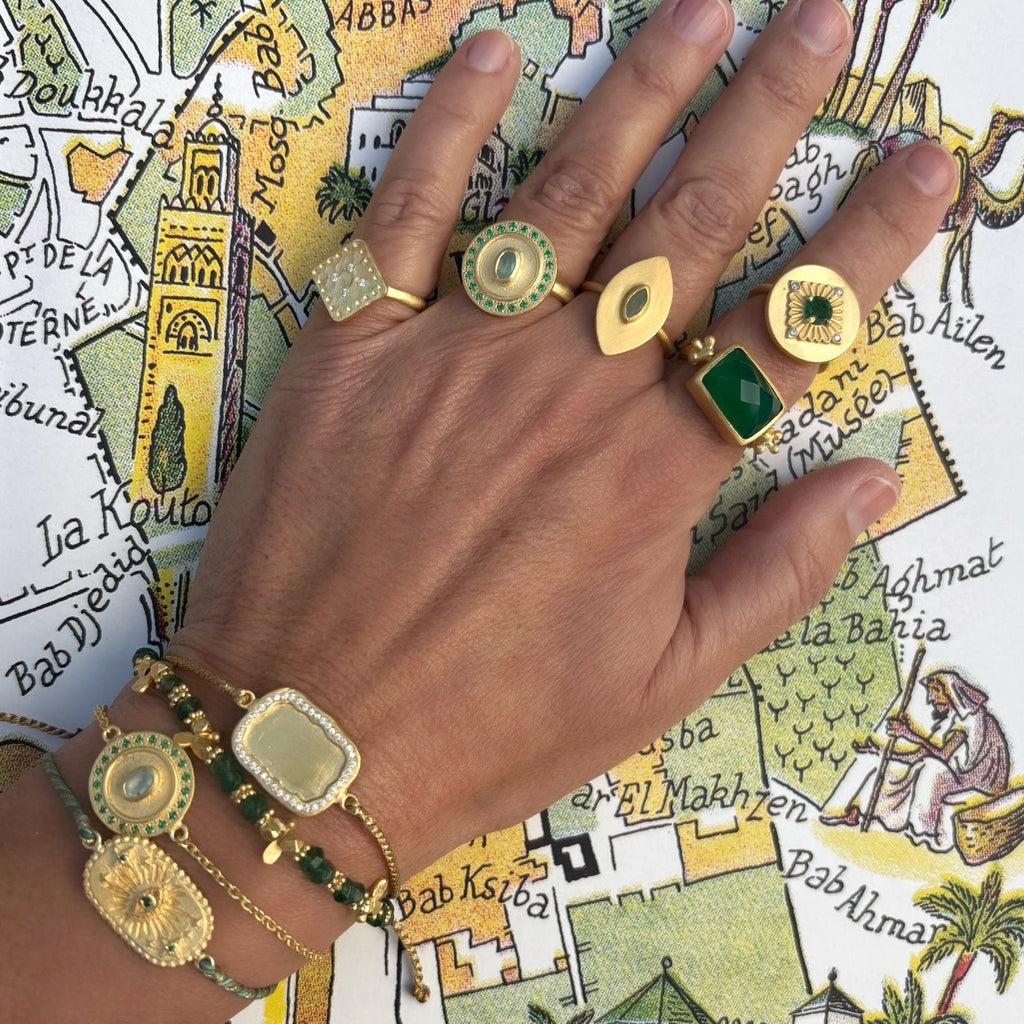 Rubyteva Design - Adjustable Berber Bracelet - Green