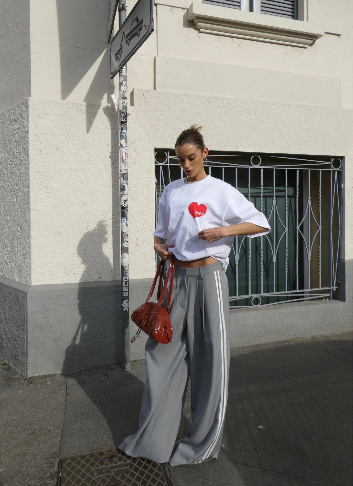 SSAINT Apparel - Heart Tee - Red on White