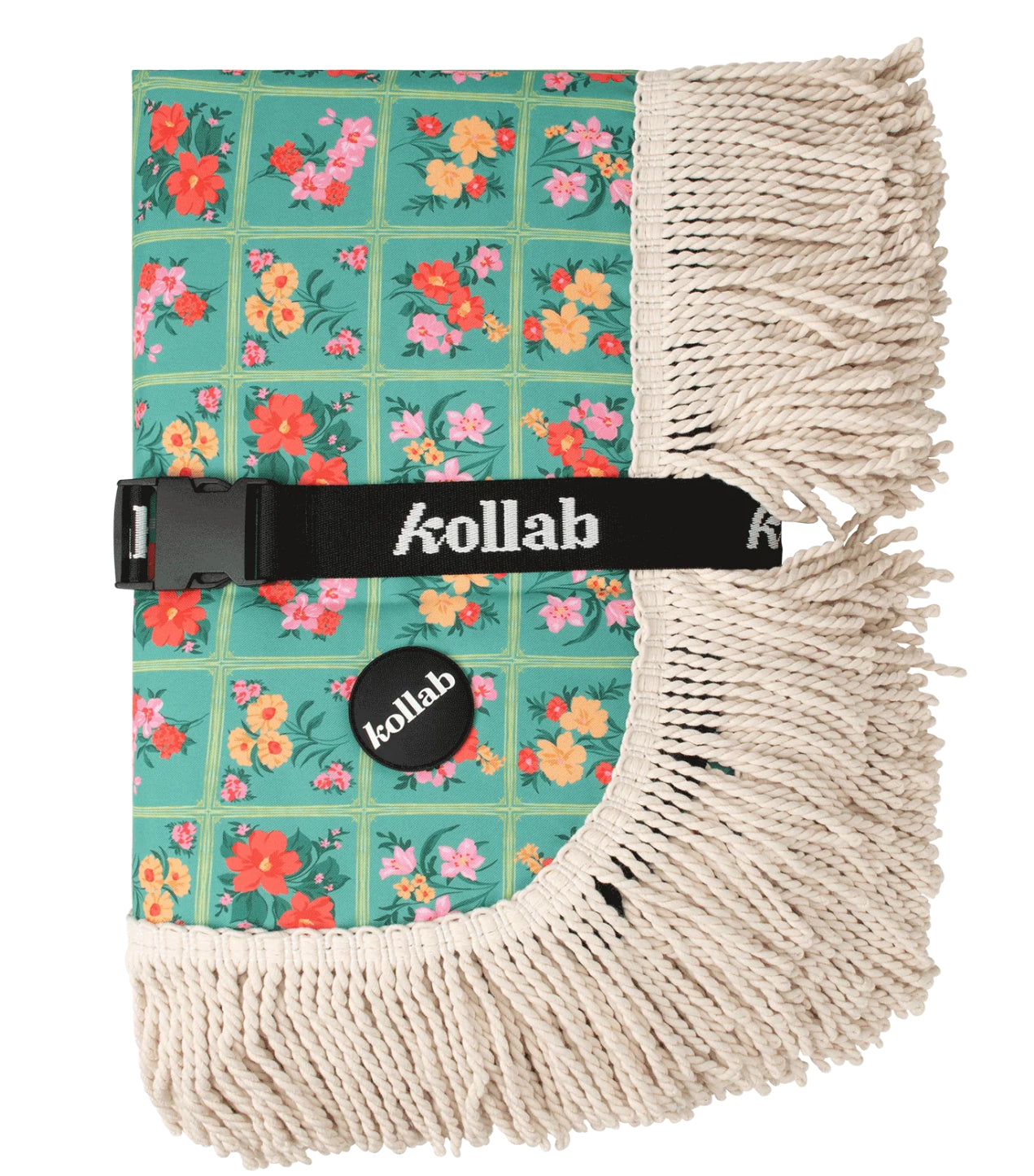 Kollab - Fringed Medium Picnic Mat - Vintage Patch
