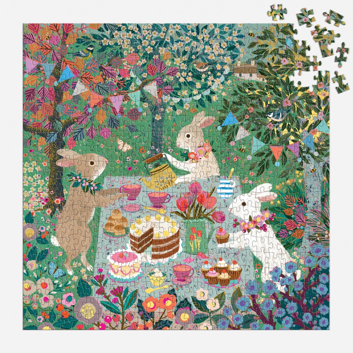Galison - Spring Tea Party - 500pc Foil Puzzle