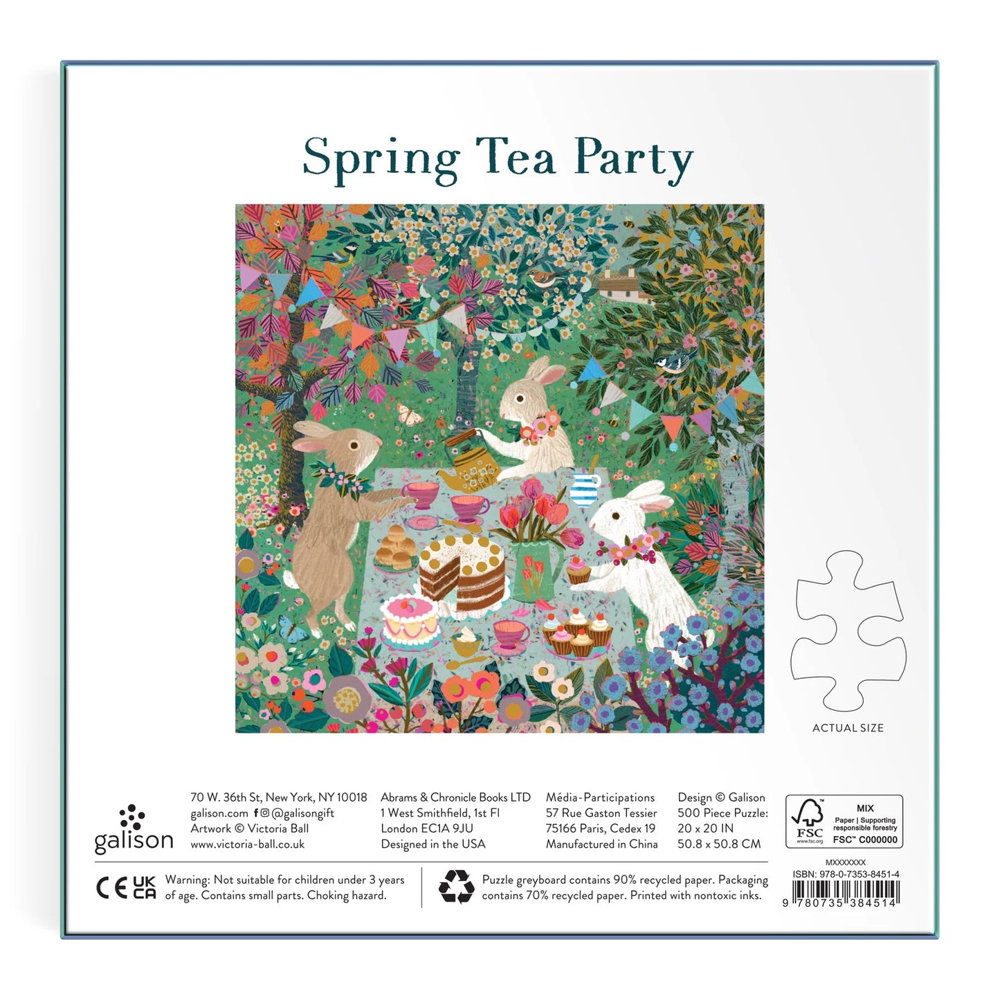 Galison - Spring Tea Party - 500pc Foil Puzzle