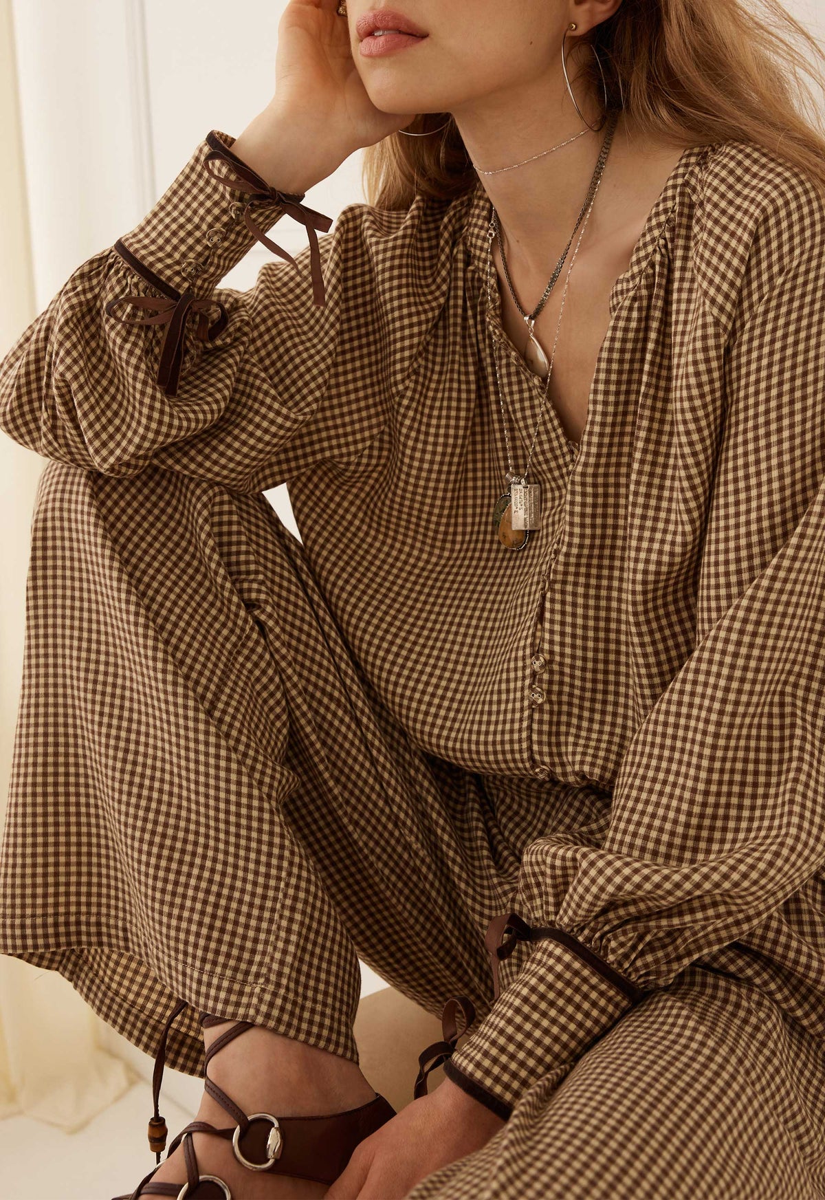 Spell - Garden Gate Blouse - Gingham