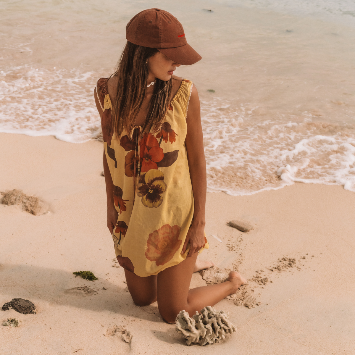 Wandering Folk - Glades Mini Dress - Chamomile
