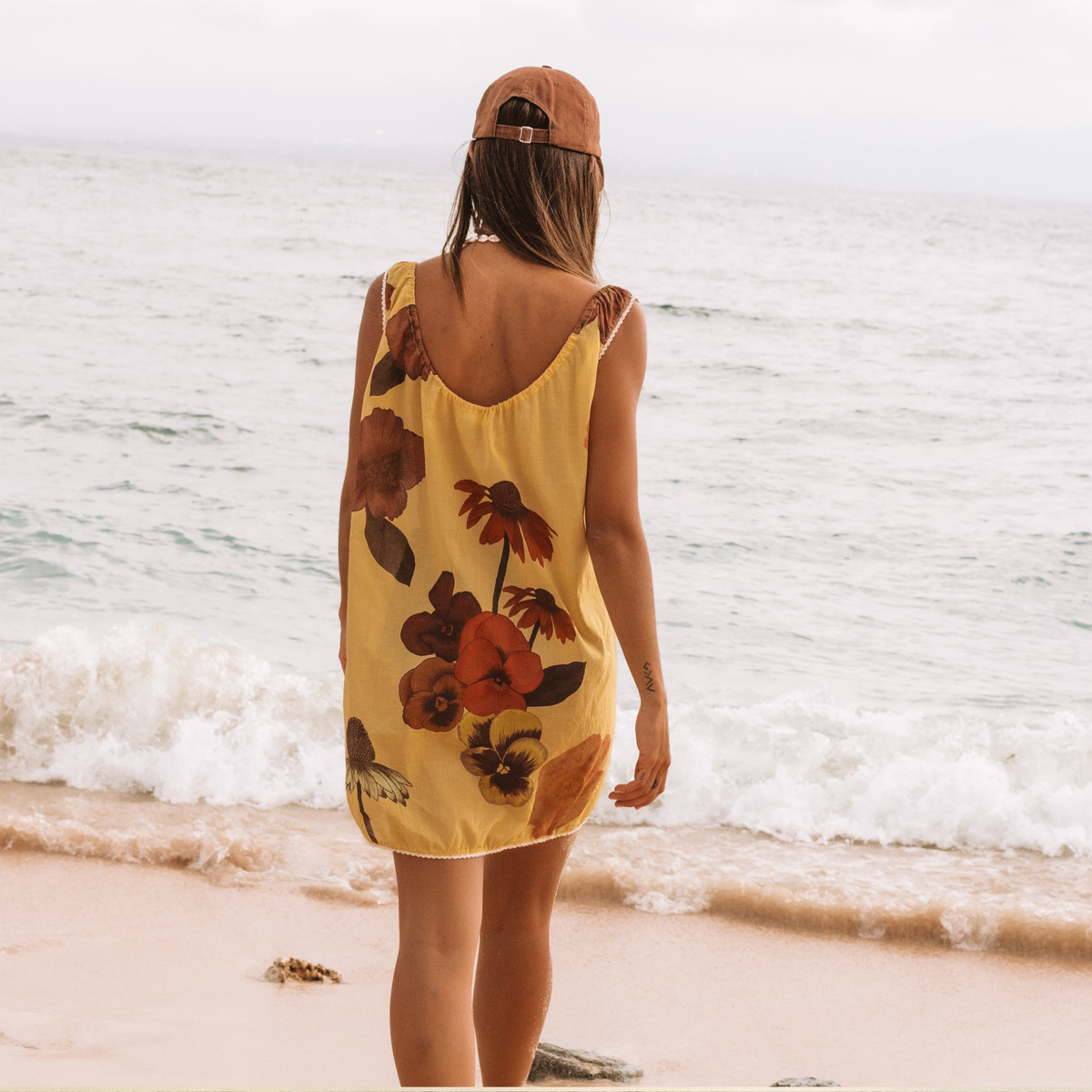 Wandering Folk - Glades Mini Dress - Chamomile