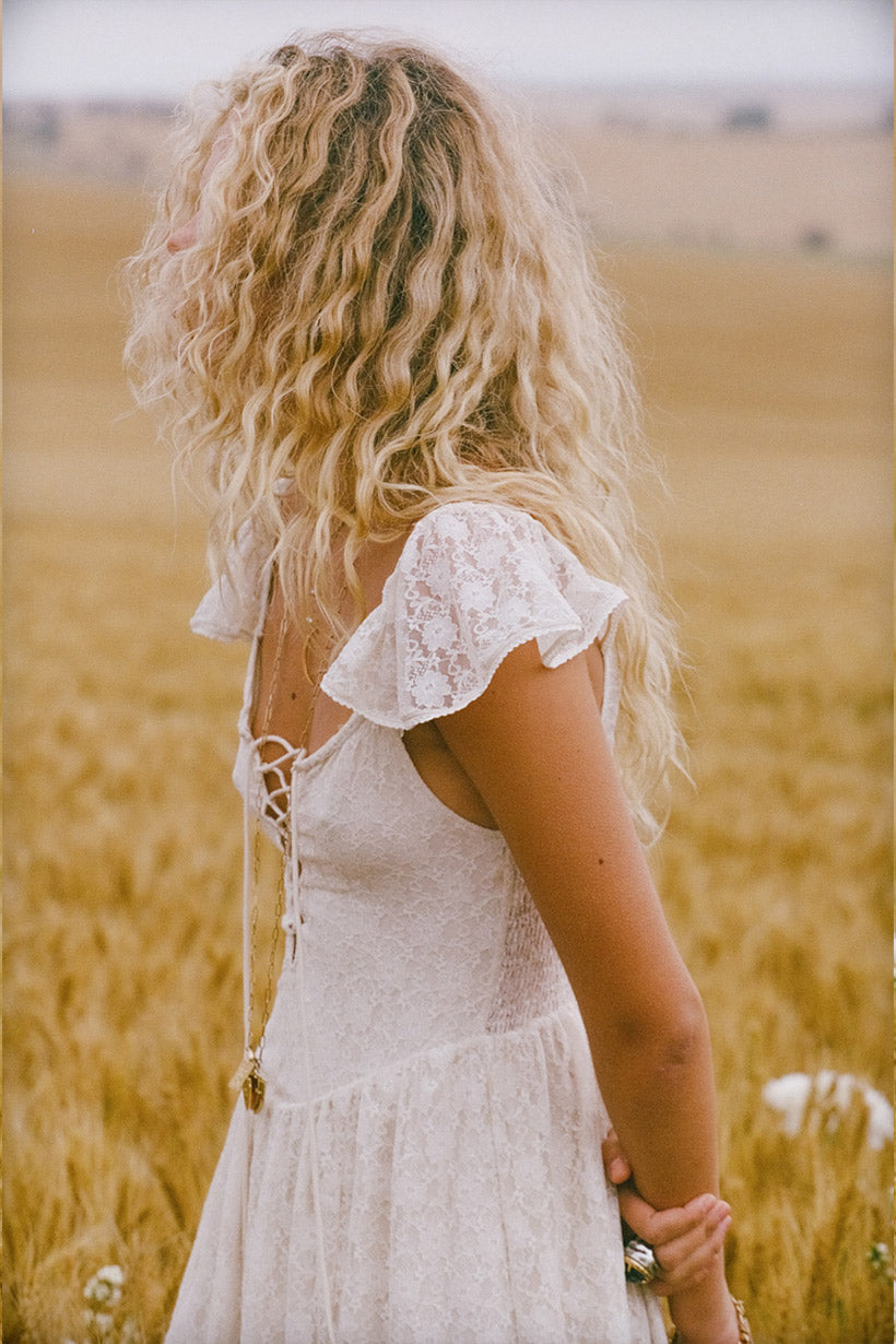 Spell - Glastonbury Lace Dress - Antique White