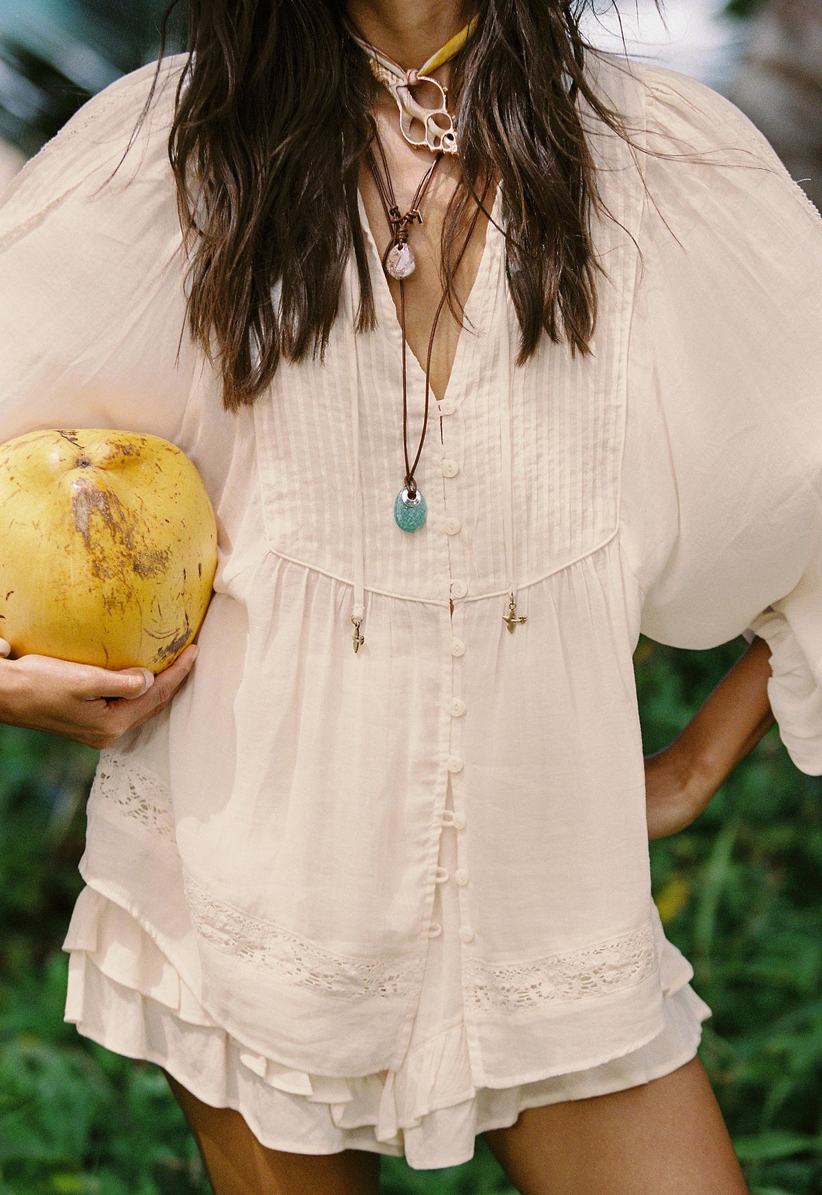 Spell - Ines Boho Blouse - Light Sand