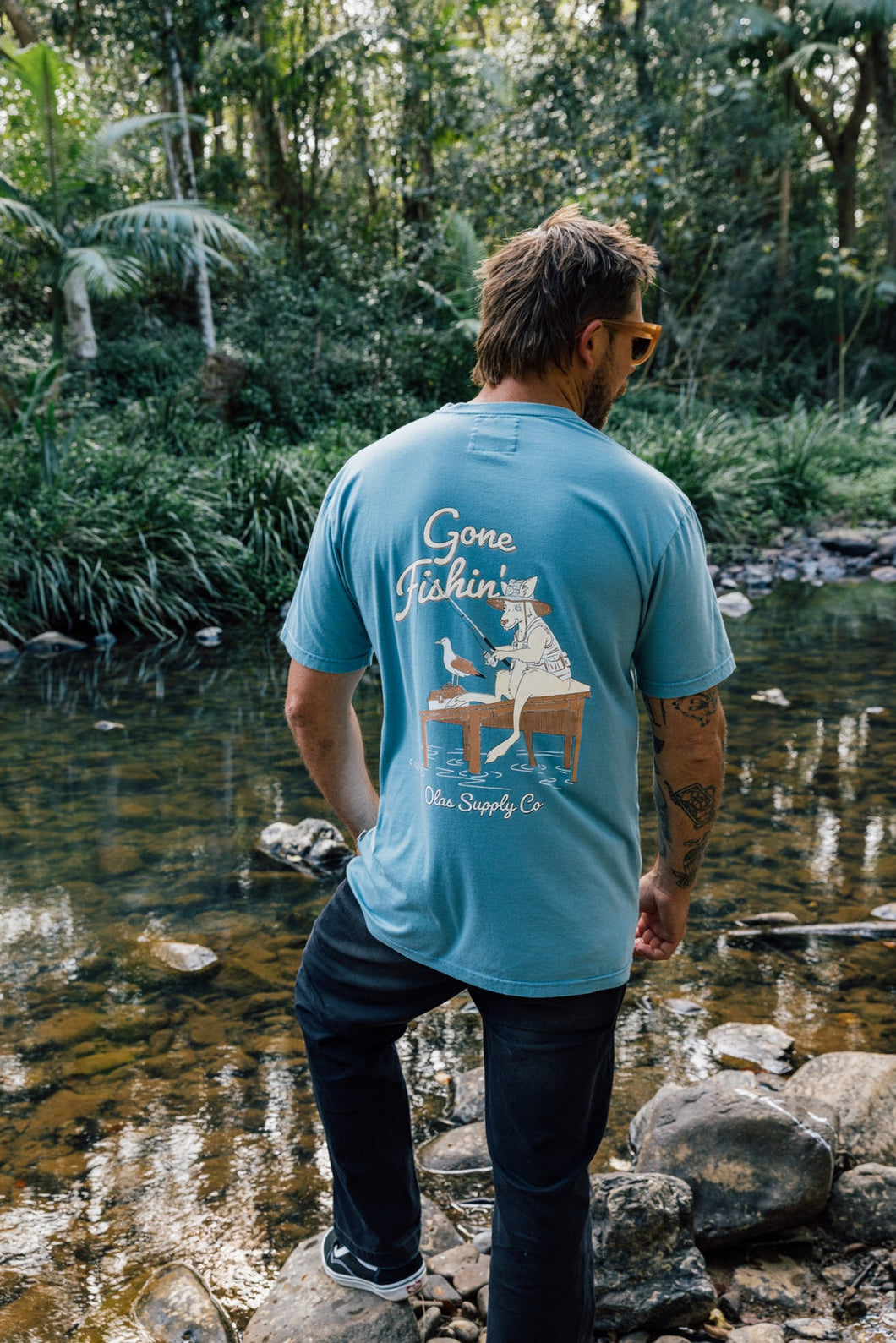 Olas Supply Co - Gone Fishing Tee