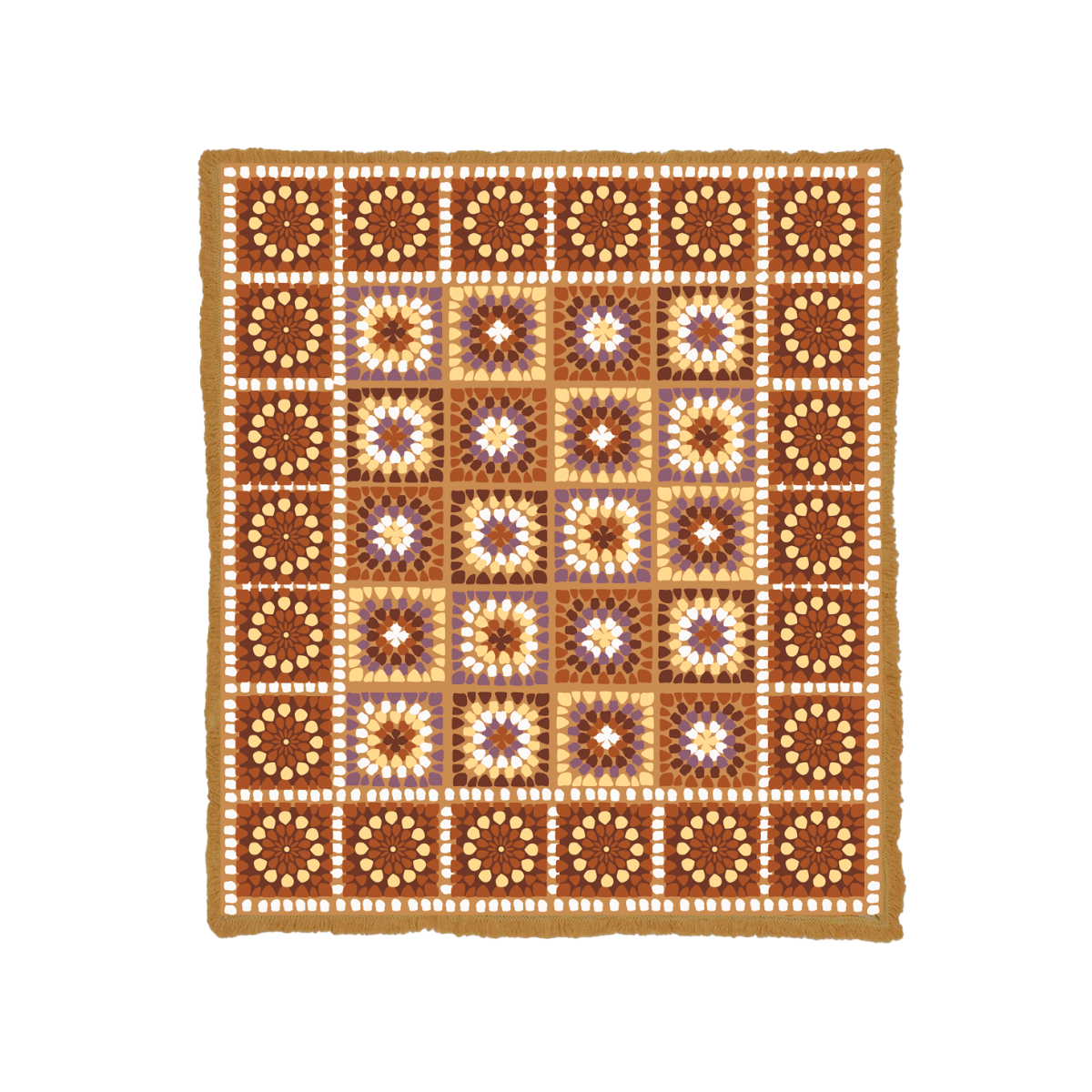 Wandering Folk Throw Rug - Granny