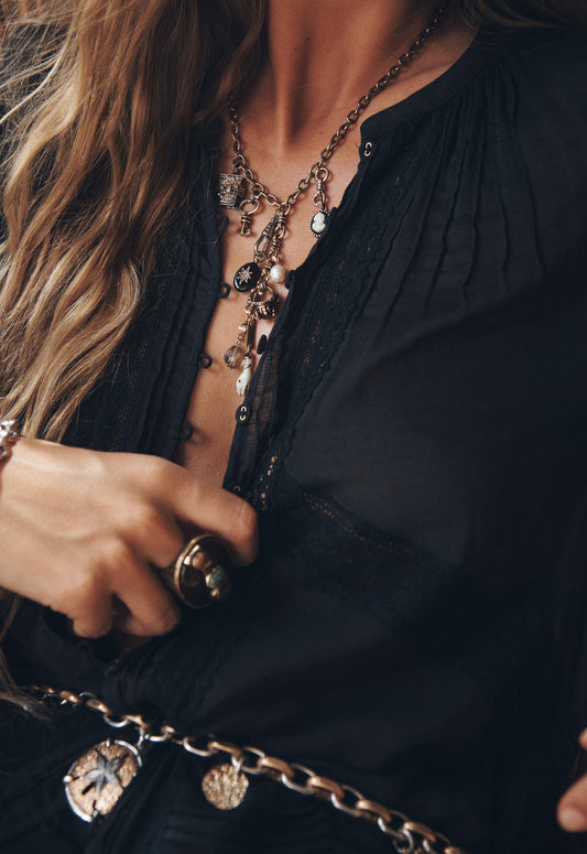 Spell - Hera Lace Blouse - Vintage Black