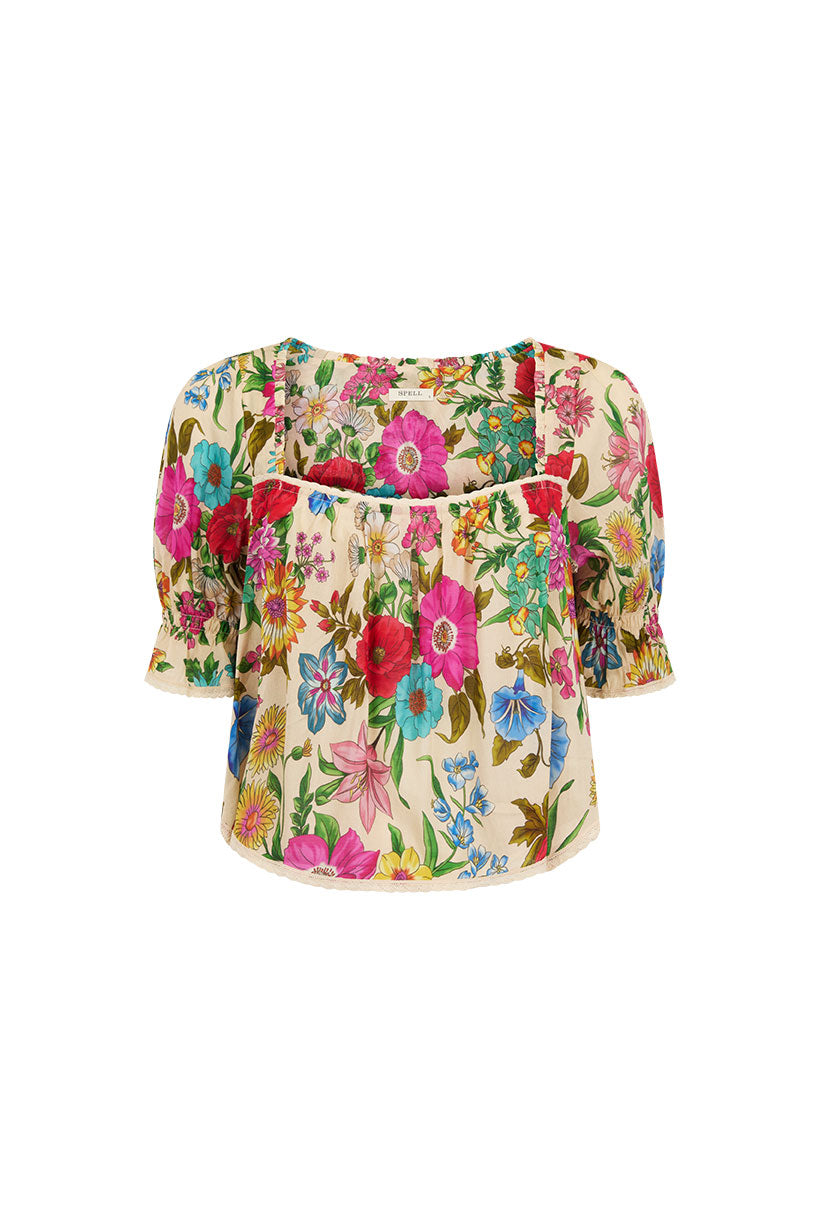 Spell - Valley Of The Dolls Short Sleeve Blouse - Opal