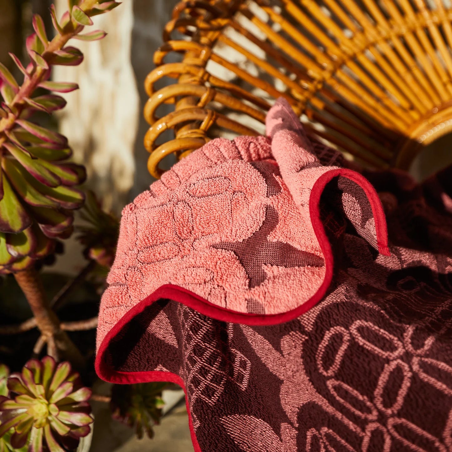 Sage X Clare - Esme Bath Sheet - Hibiscus