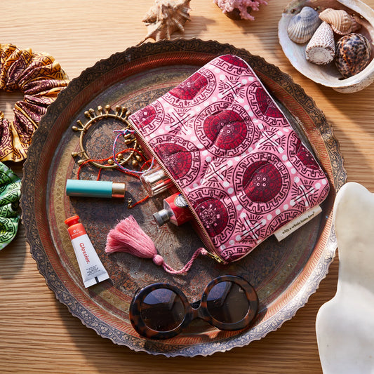 Sage X Clare - Gabriella Pouch - Hibiscus