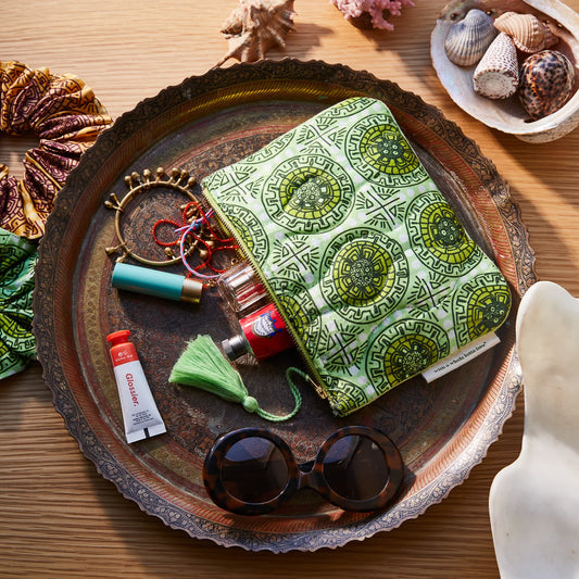 Sage X Clare - Gabriella Pouch - Key Lime