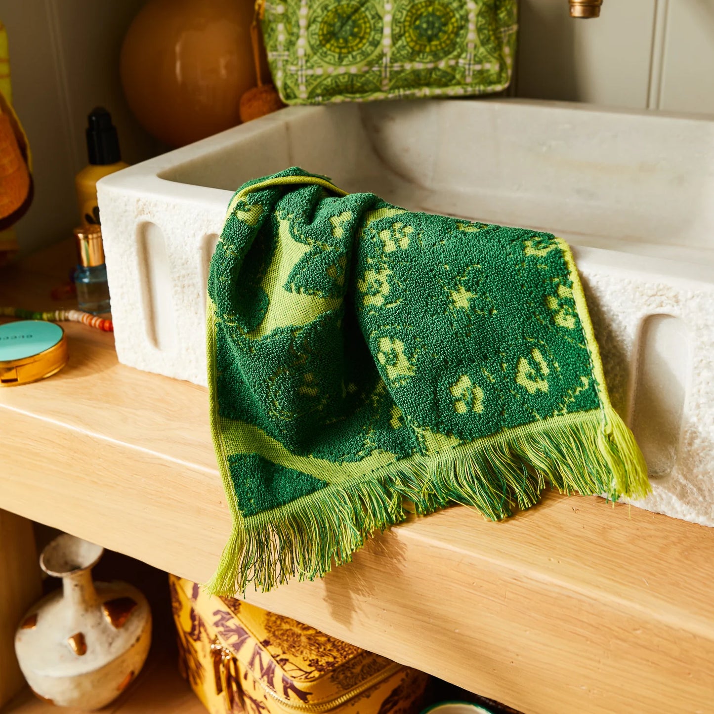 Sage X Clare - Lucia Face Washer Set - Kelp