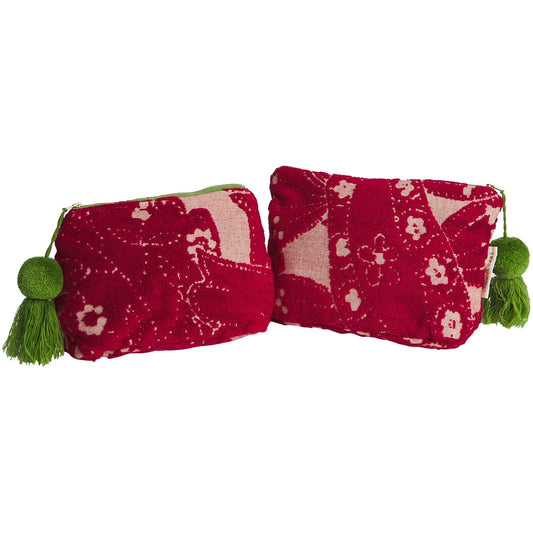 Sage X Clare - Lucia Terry Pouch - Crimson