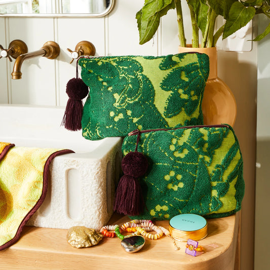 Sage X Clare - Lucia Terry Pouch - Kelp