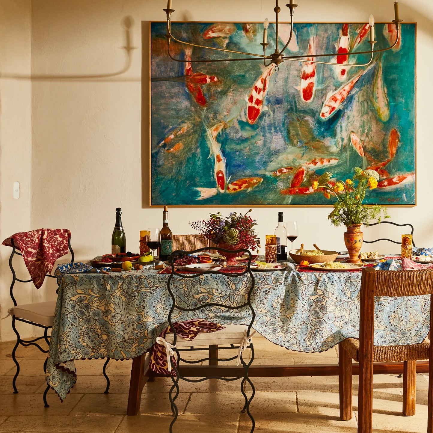 Sage X Clare - Lucia Table Cloth - Cerulean