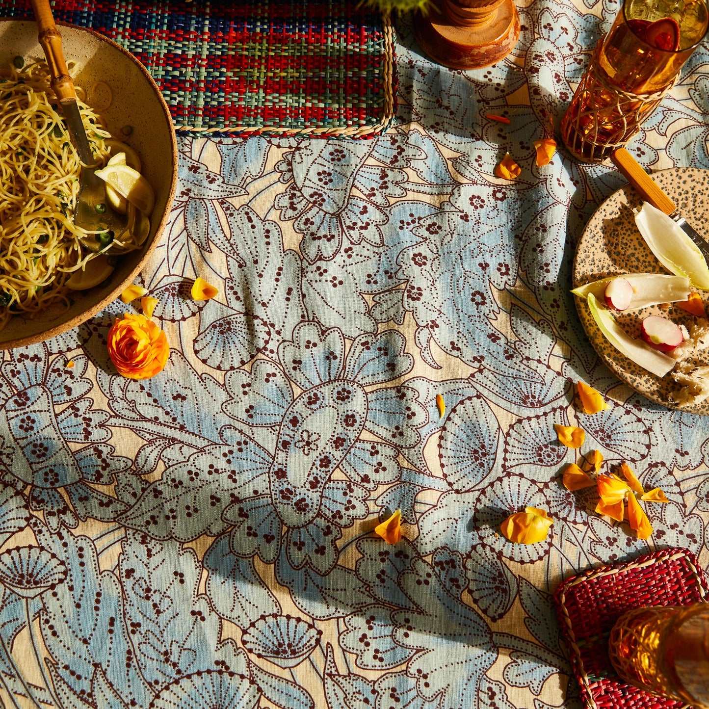 Sage X Clare - Lucia Table Cloth - Cerulean