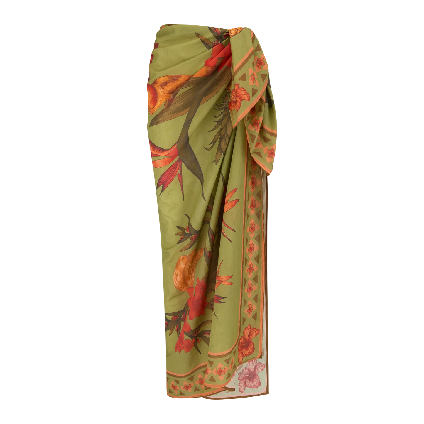 Wandering Folk - Cuban Tropical Sarong - Lime