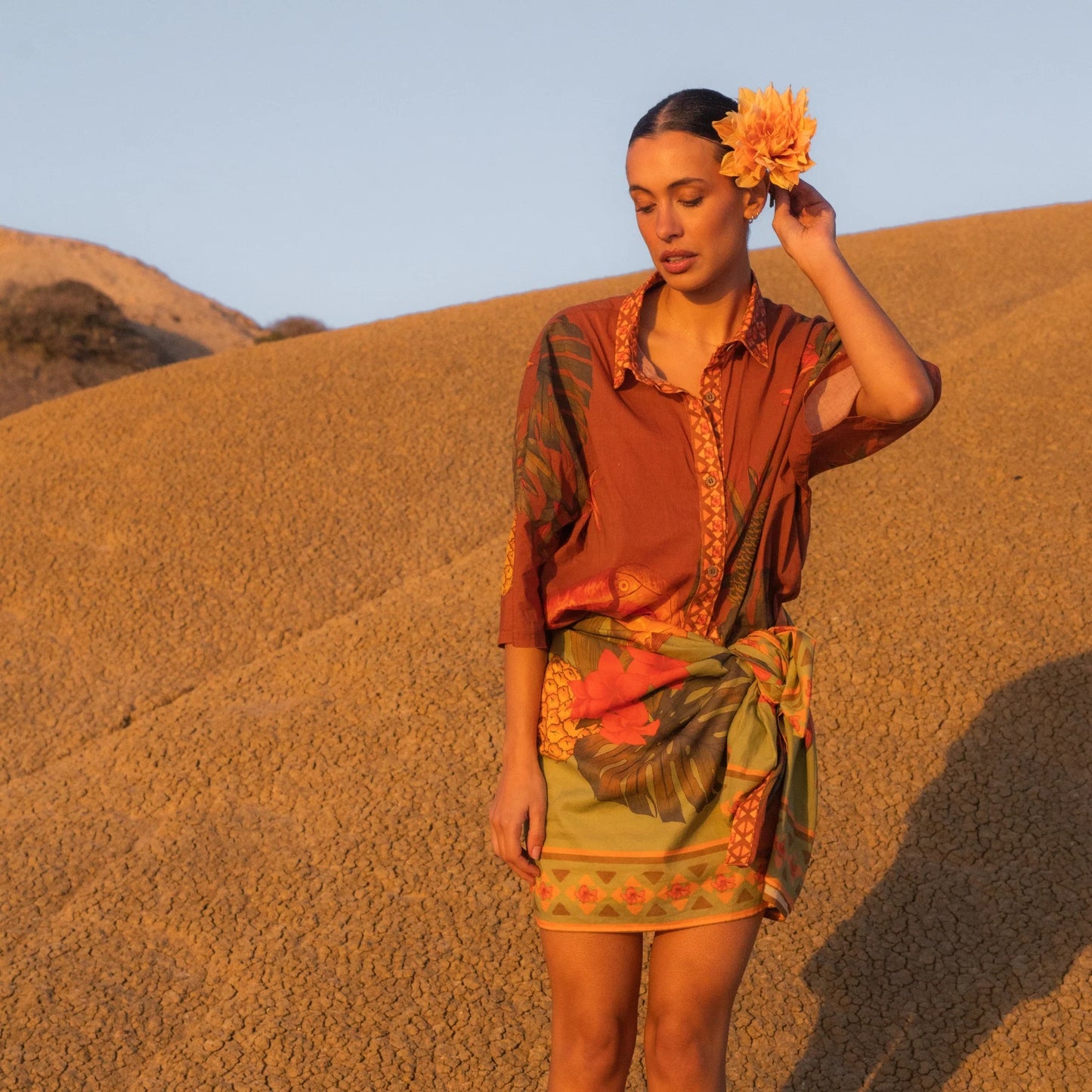 Wandering Folk - Cuban Tropical Sarong - Lime