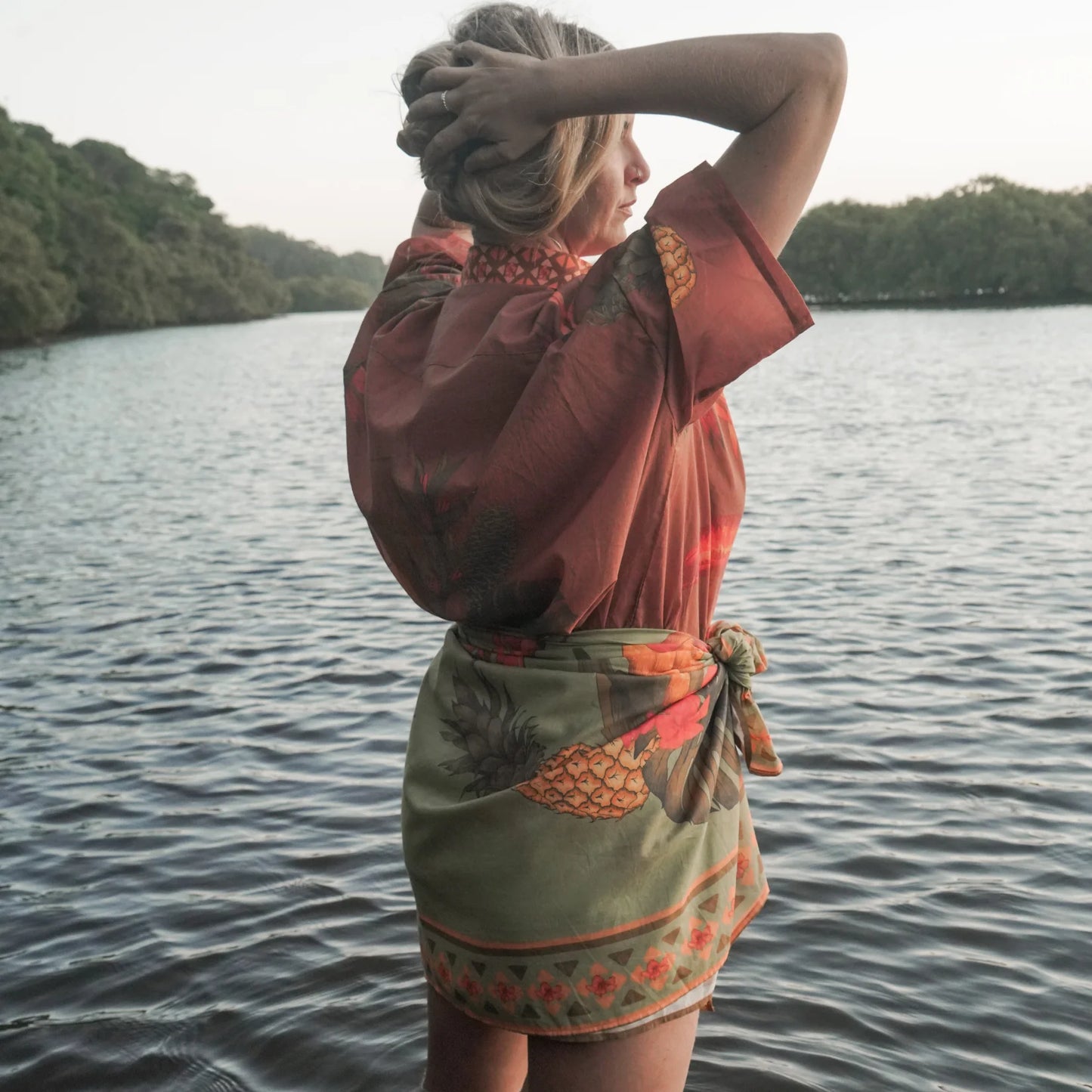 Wandering Folk - Cuban Tropical Sarong - Lime