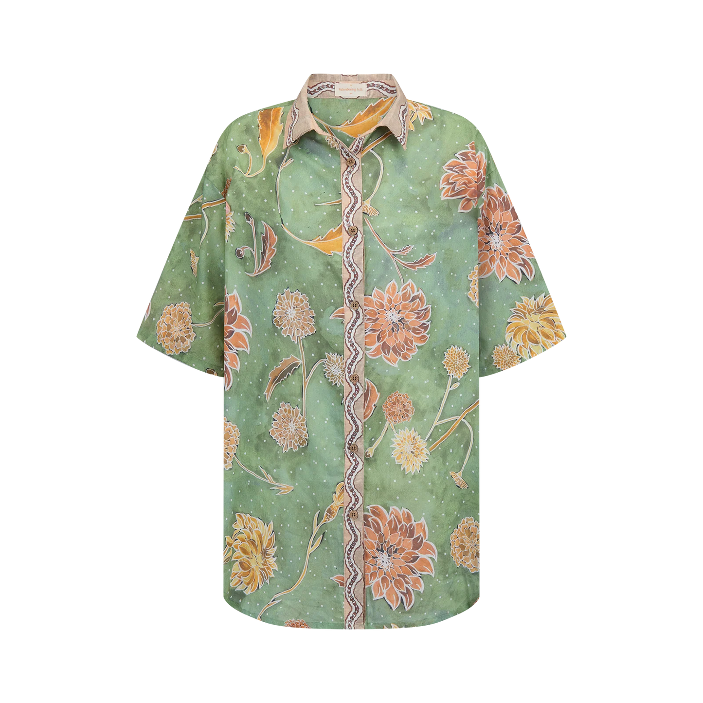 Wandering Folk - Dahlia Shirt - Moss