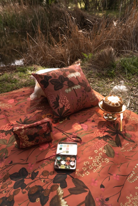Wandering Folk - Flourish Zip Bag - Sienna