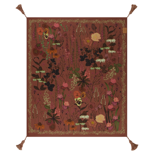 Wandering Folk - Flourish Picnic Rug - Sienna