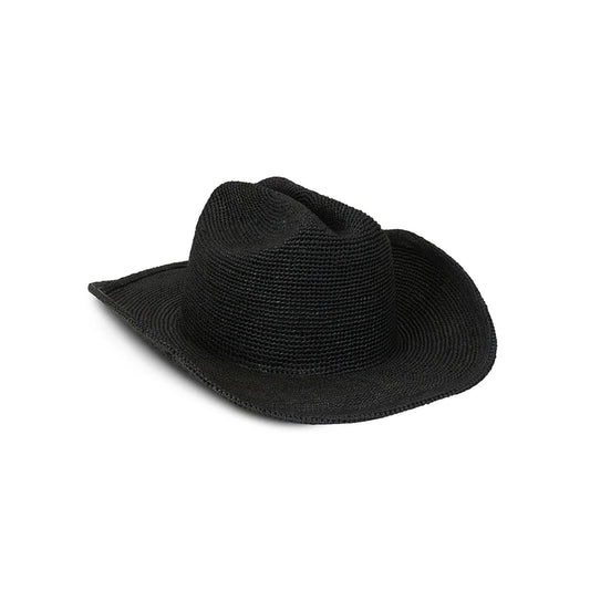 Lack Of Color - Raffia Cowboy Hat - Noir