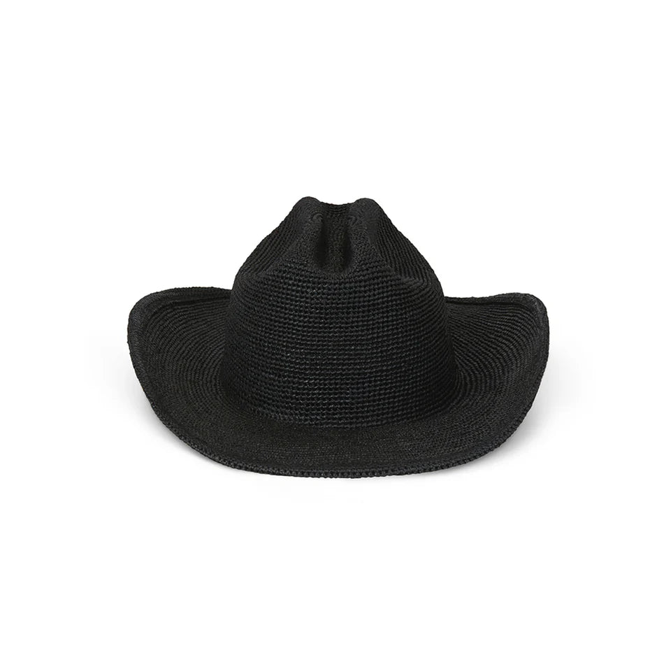 Lack Of Color - Raffia Cowboy Hat - Noir