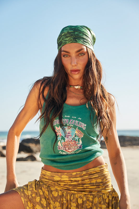 Sabbi - The Smooth Sailing Tank - Green