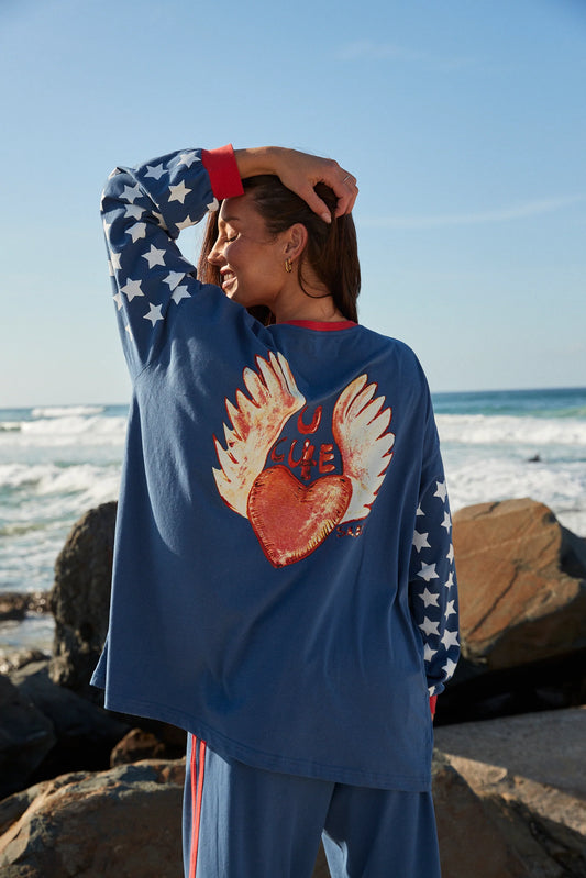 Sabbi - The You Cute Long Sleeve Tee - Blue