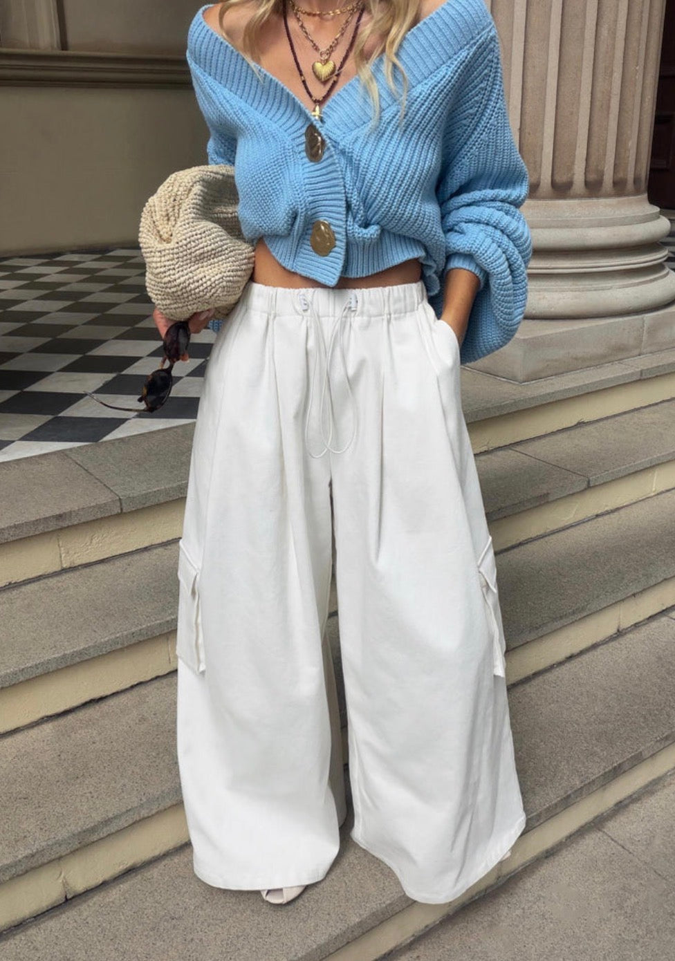 La Boheme Girls - Ezra Pants - Denim Cloud