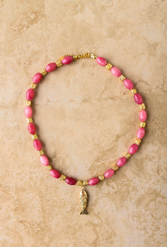 Indigo & Wolfe - Goia Necklace - Pink