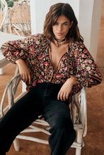 Load image into Gallery viewer, Spell - Impala Lily Tie Blouse - Night Blossom

