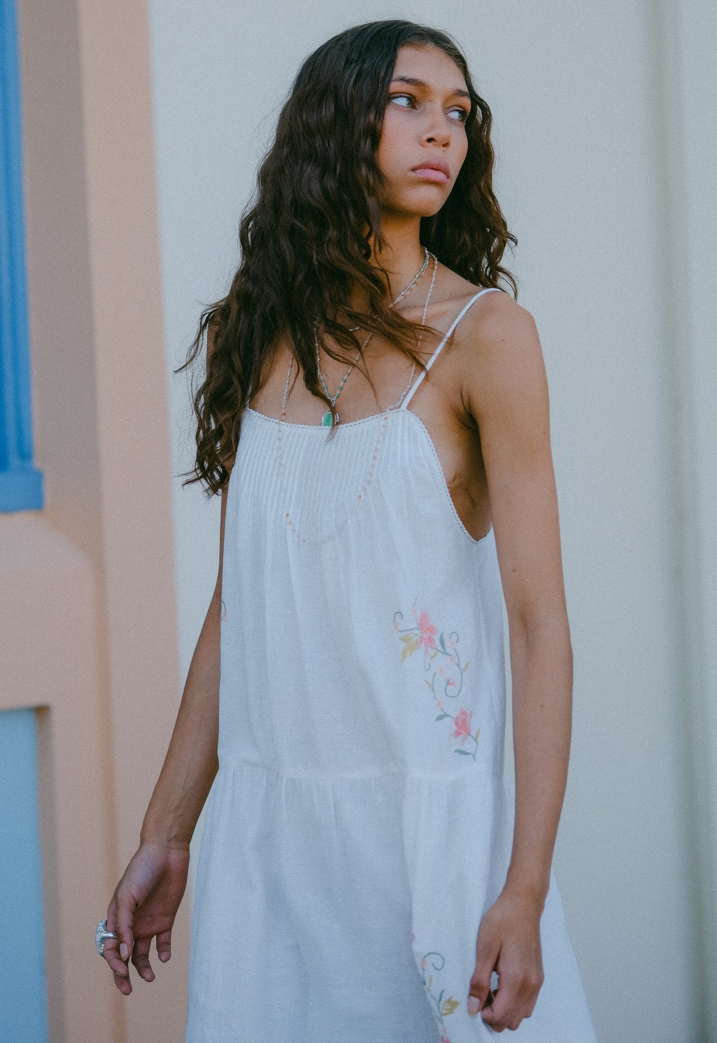 Spell - Kala Strappy Sundress - White Lily