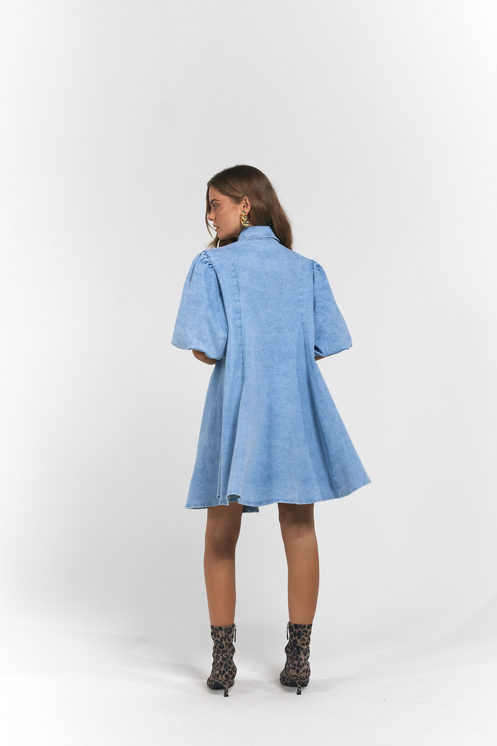 La Boheme Girls - Peyton Mini Dress - Denim Blue